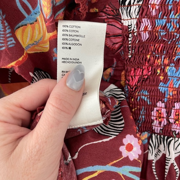 Maeve Red and Purple Patterned Blouse - Picture 11 of 11